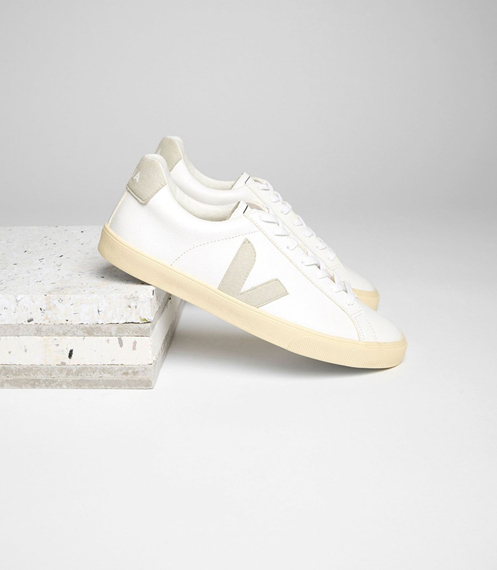 Veja Sneakers Mens - Esplar Chromefree Leather - White/Beige - 5719LRBJQ